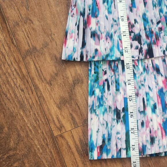 J. Crew Tier Pleated Skirt Size 8 Watercolor Mini A-line - Picture 9 of 11